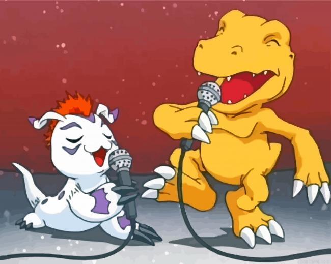 Agumon and gomamon painting by numbers.jpeg