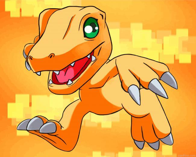 Agumon digimon anime painting by numbers.jpeg