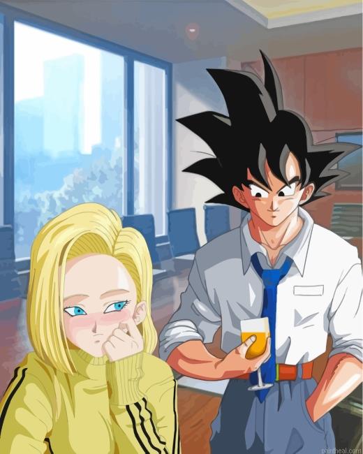 Android 18 and goku painting by numbers.jpeg
