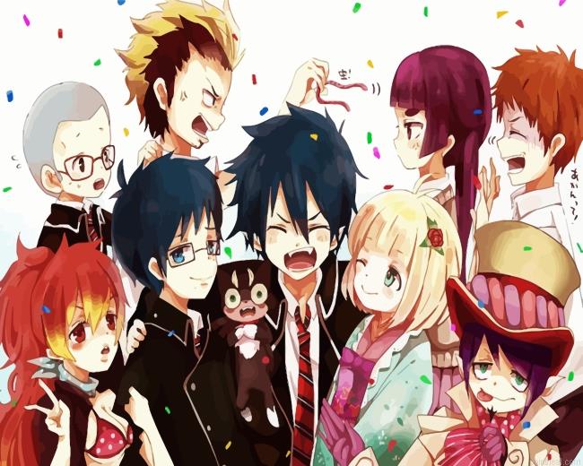 Anime blue exorcist characters painting by numbers.jpeg
