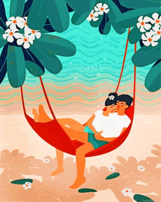 Anime couple in hammock painting by numbers.jpeg