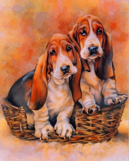 Basset hound dogs painting by numbers.jpeg