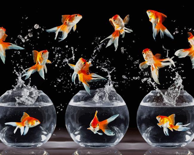 Beautiful dancing goldfishes painting by numbers.jpeg