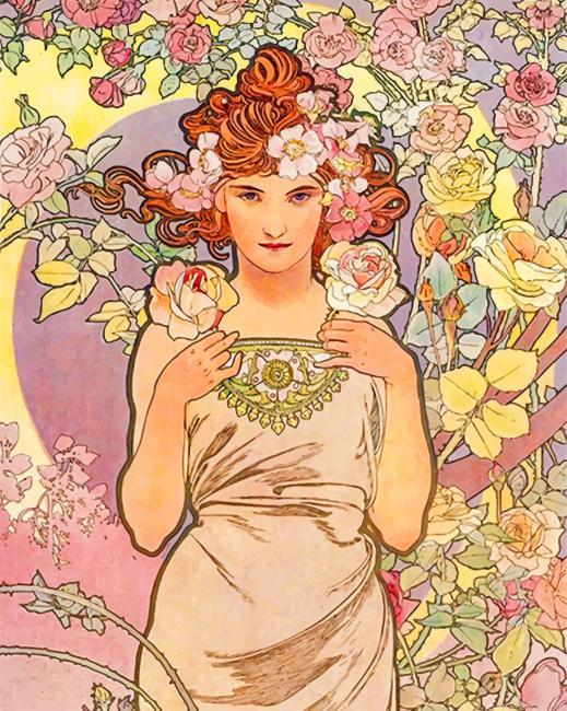 Beautiful woman by mucha painting by numbers.jpeg