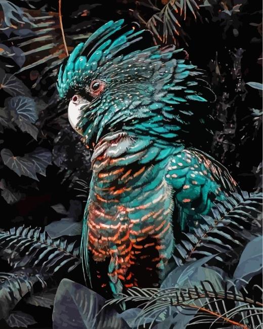 Black cockatoo painting by numbers.jpeg
