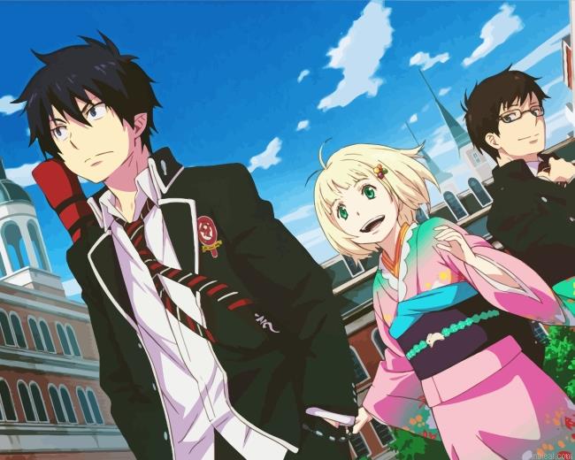 Blue exorcist characters painting by numbers.jpeg