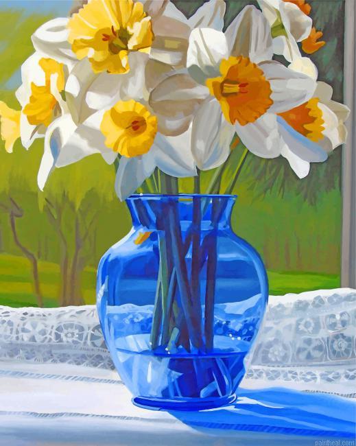 Blue glass vase with flowers painting by numbers.jpeg
