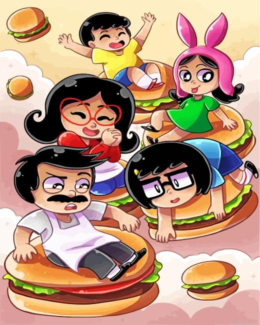 Bobs burgers illustration painting by numbers.jpeg