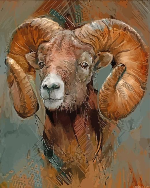 Brown ram painting by numbers.jpeg