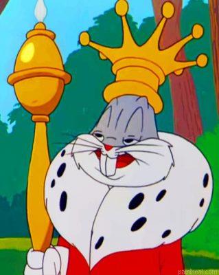 Bugs bunny wearing crown painting by numbers.jpeg