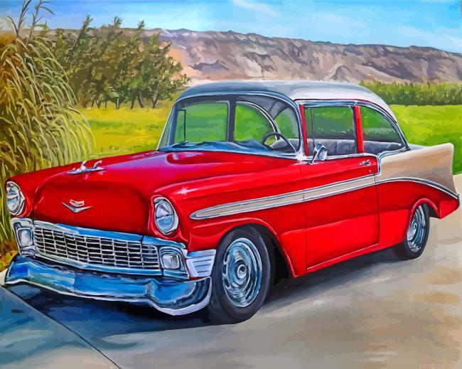 Classic red car painting by numbers.jpeg