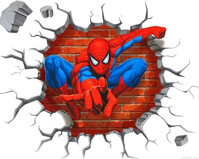 Cracked wall spider man painting by numbers.jpeg
