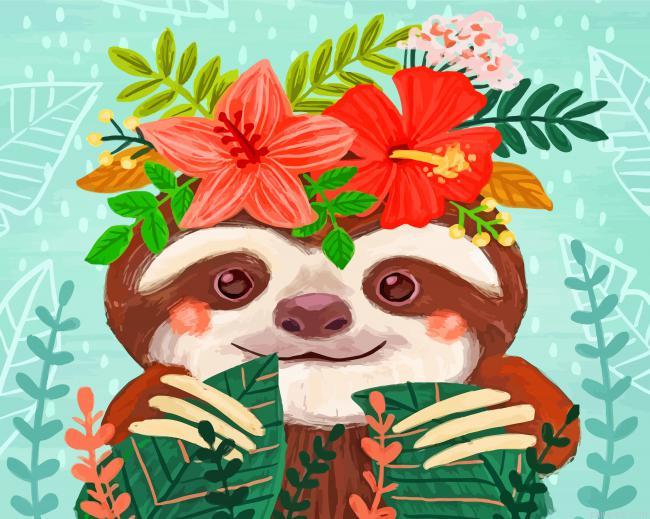 Cute sloth painting by numbers.jpeg