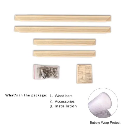 Diy solid wooden picture frame canvas bars stretcher kit accessory materials supply for oil painting and paint by numbers wall