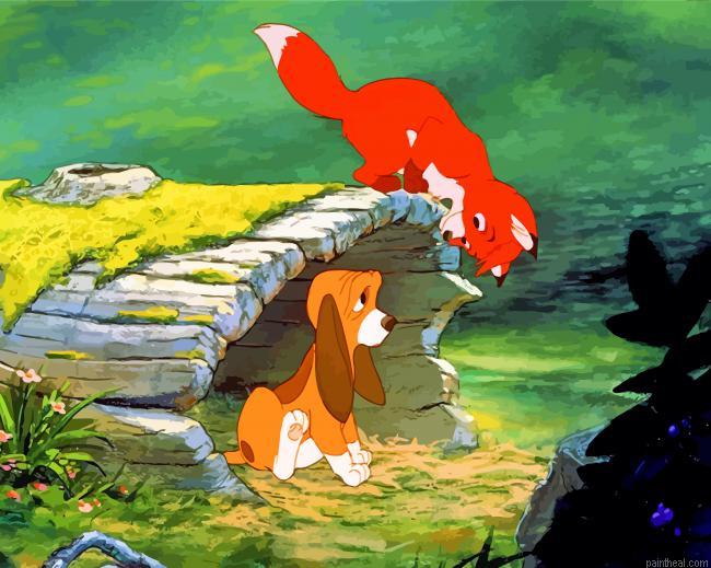 Disney fox and the hound painting by numbers.jpeg