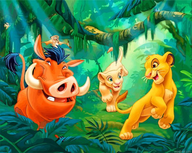 Disney simba nala timon pumbaa painting by numbers.jpeg