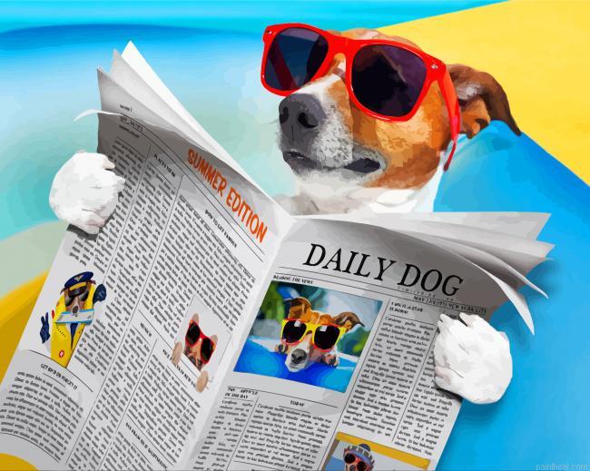 Dog reading newspaper painting by numbers.jpeg