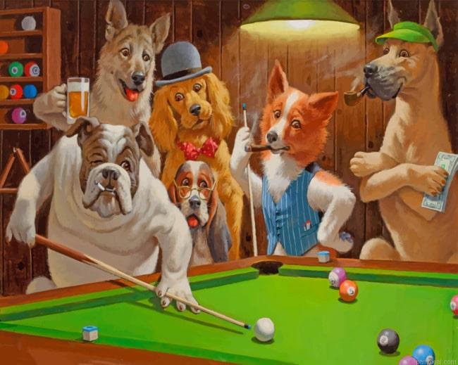 Dogs playing pool painting by numbers.jpeg
