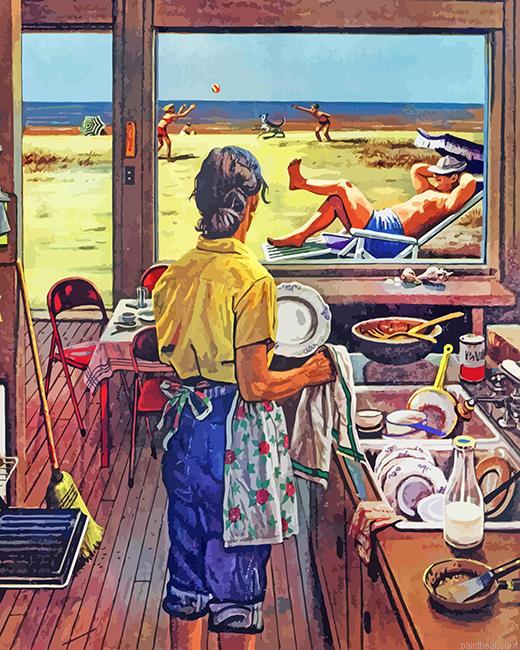 Doing dishes at beach painting by numbers.jpeg