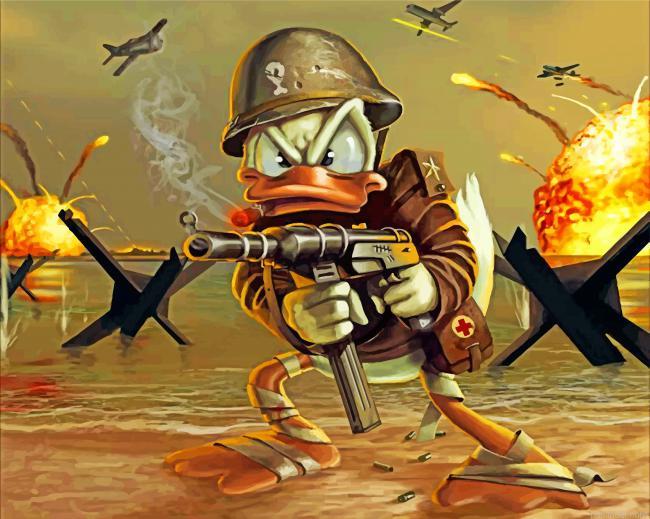 Donald duck war painting by numbers.jpeg