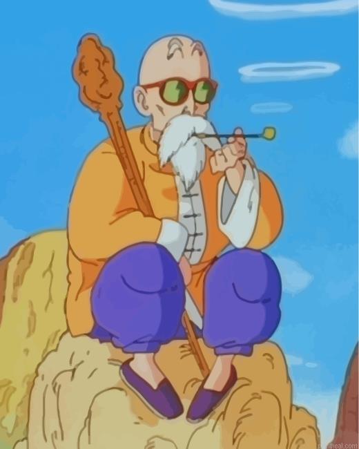 Dragon ball master roshi painting by numbers.jpeg