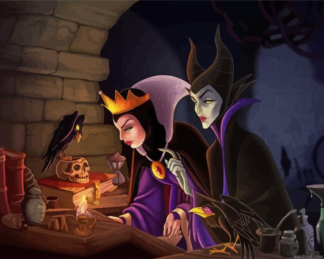 Evil queen and maleficent painting by numbers.jpeg