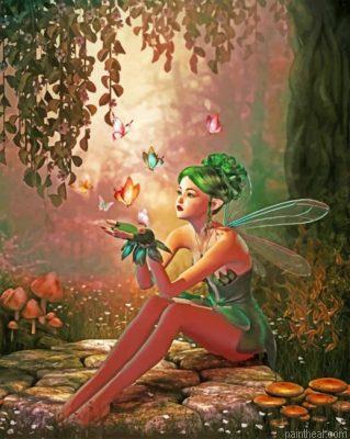 Fairy with a green hair painting by numbers.jpeg