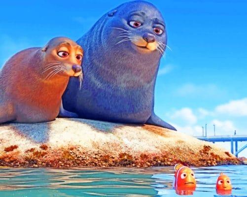 Finding dory sea lions painting by numbers.jpeg