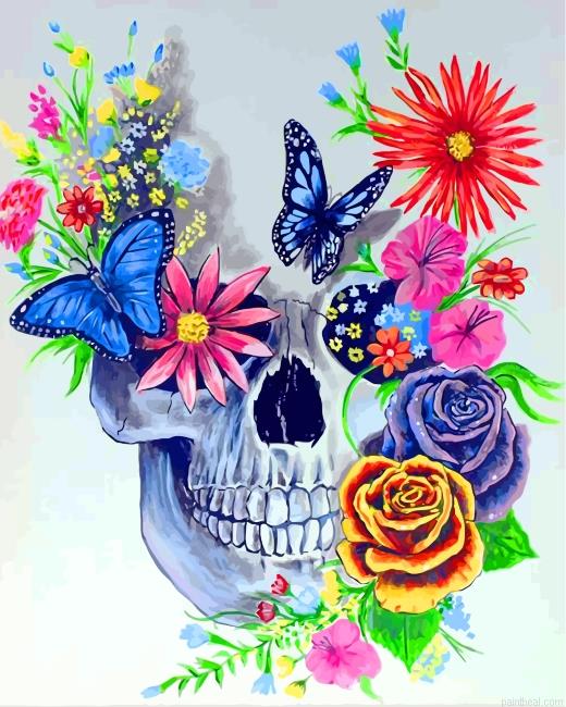 Floral skull painting by numbers.jpeg