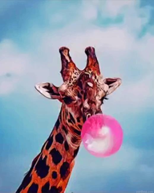 Giraffe and bubblegum painting by numbers.jpeg