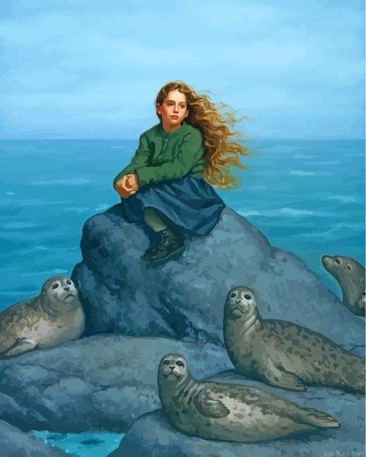 Girl and seals painting by numbers.jpeg