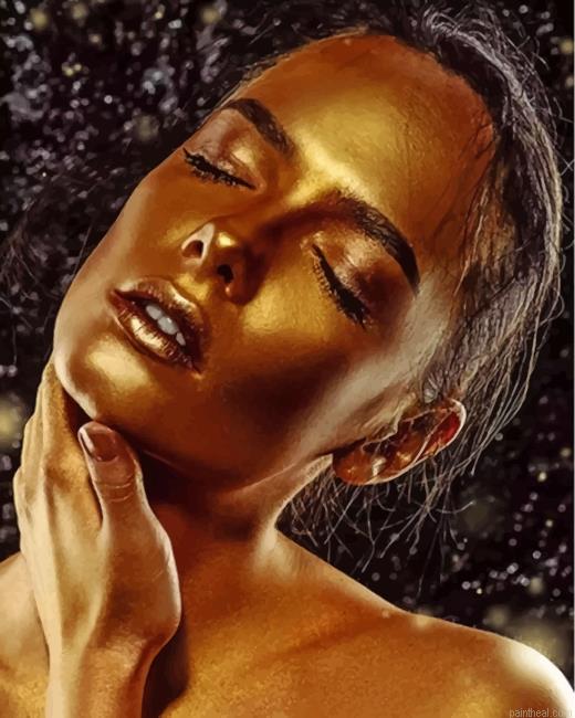 Golden woman painting by numbers.jpeg