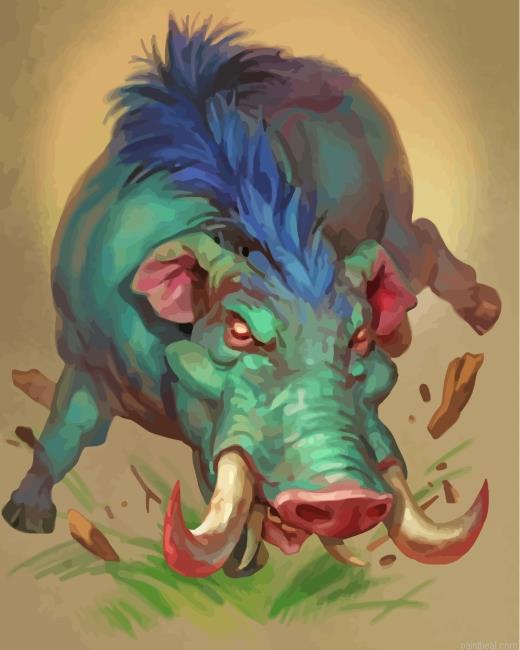 Green boar painting by numbers.jpeg