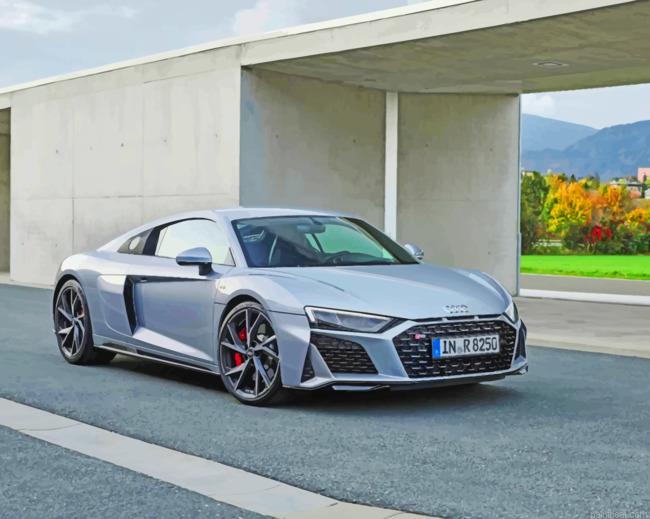 Grey audi r8 painting by numbers.jpeg