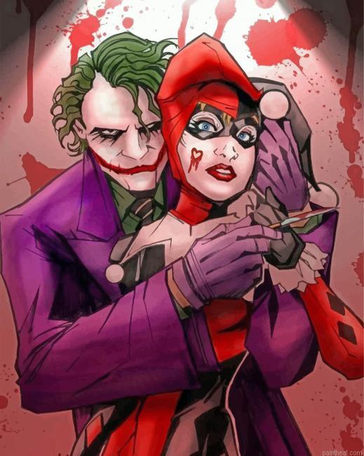 Harley quinn and joker painting by numbers.jpeg