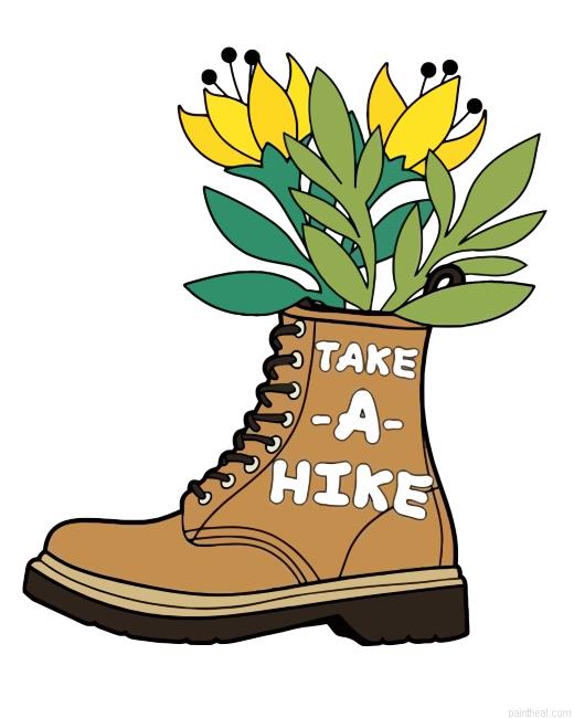 Hiking boot with flowers painting by numbers.jpeg
