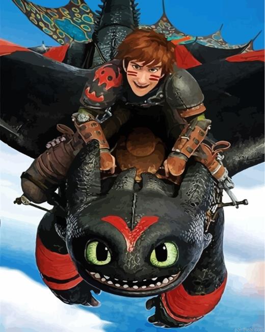 How to train your dragon animation painting by numbers.jpeg