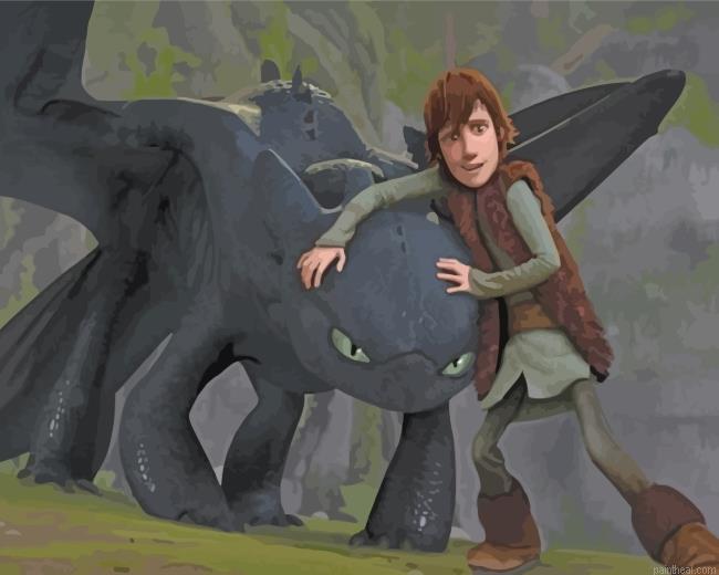 How to train your dragon movie painting by numbers.jpeg