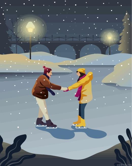 Illustration couple ice skating painting by numbers.jpeg