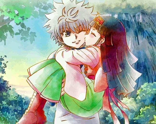Killua zoldyck and alluka zoldyck painting by numbers.jpeg