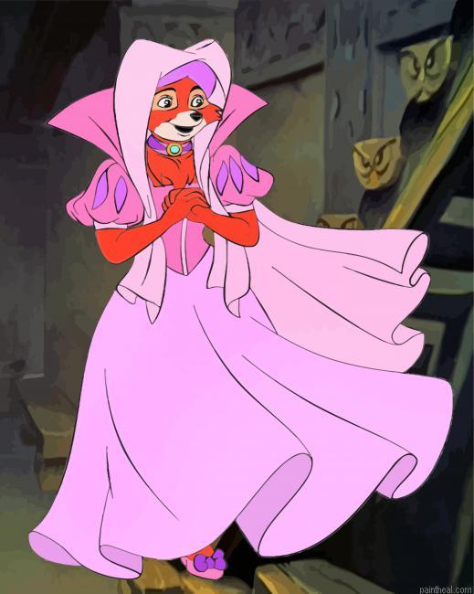 Lady marian in pink dress painting by numbers.jpeg