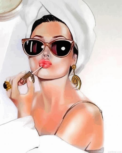 Lady wearing lipstick painting by numbers.jpeg