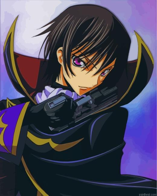 Lelouch lamperouge code geass anime painting by numbers.jpeg