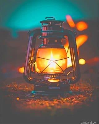 Lighted old lantern painting by numbers.jpeg