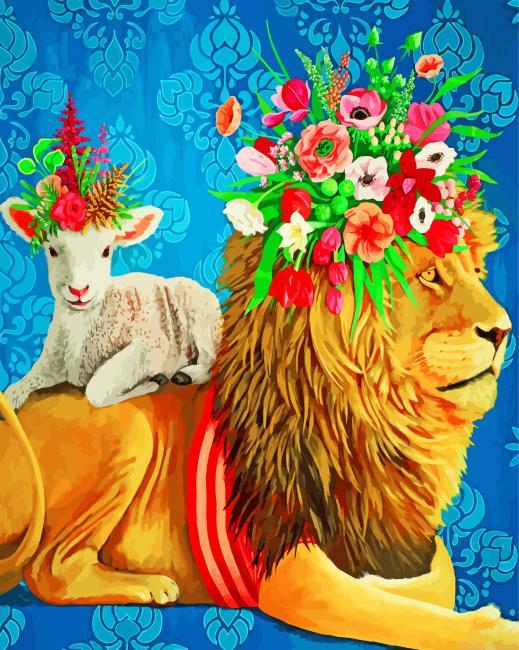 Lion and lamb painting by numbers.jpeg