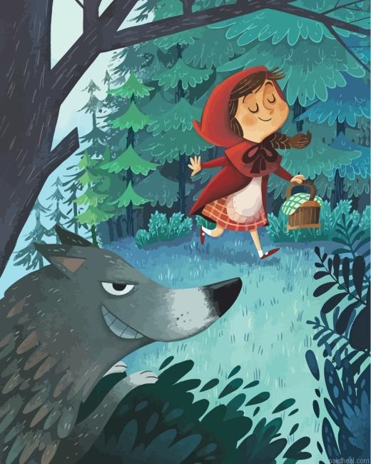 Little red riding hood and wolf painting by numbers.jpeg