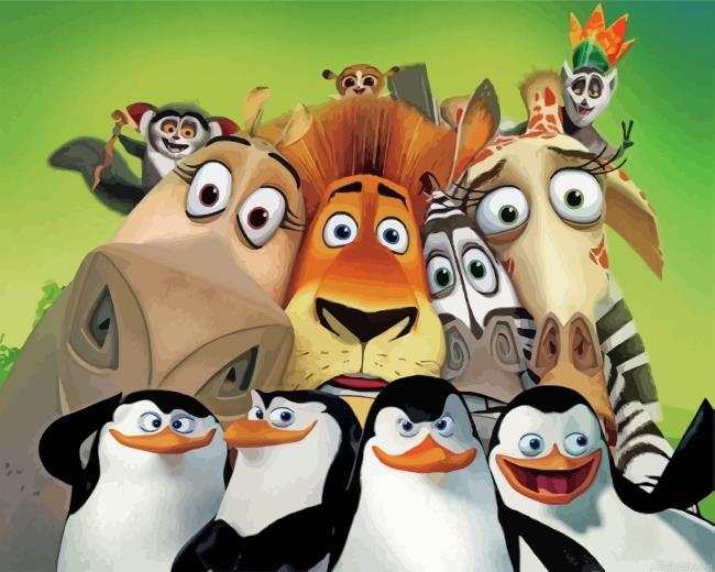 Madagascar animation animals painting by numbers.jpeg