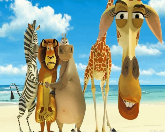 Madagascar animation in beach painting by numbers.jpeg