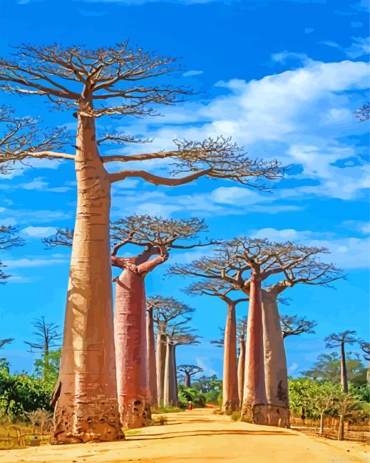 Madagascar baobabs trees painting by numbers.jpeg
