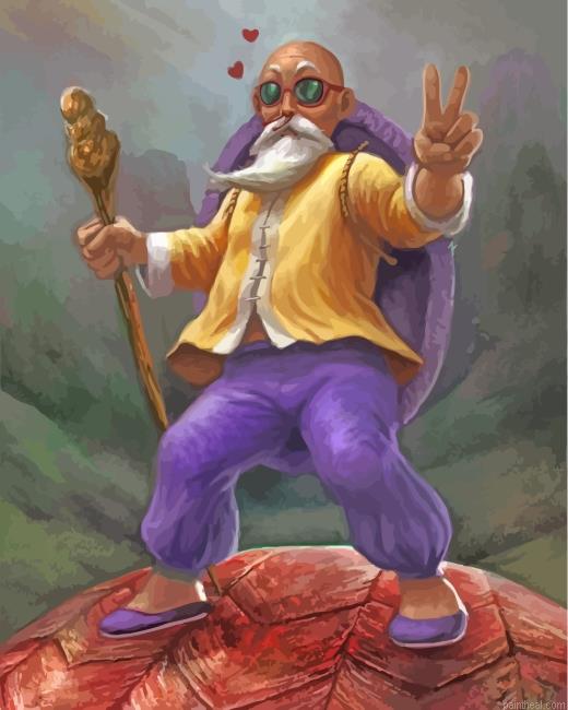 Master roshi art painting by numbers.jpeg